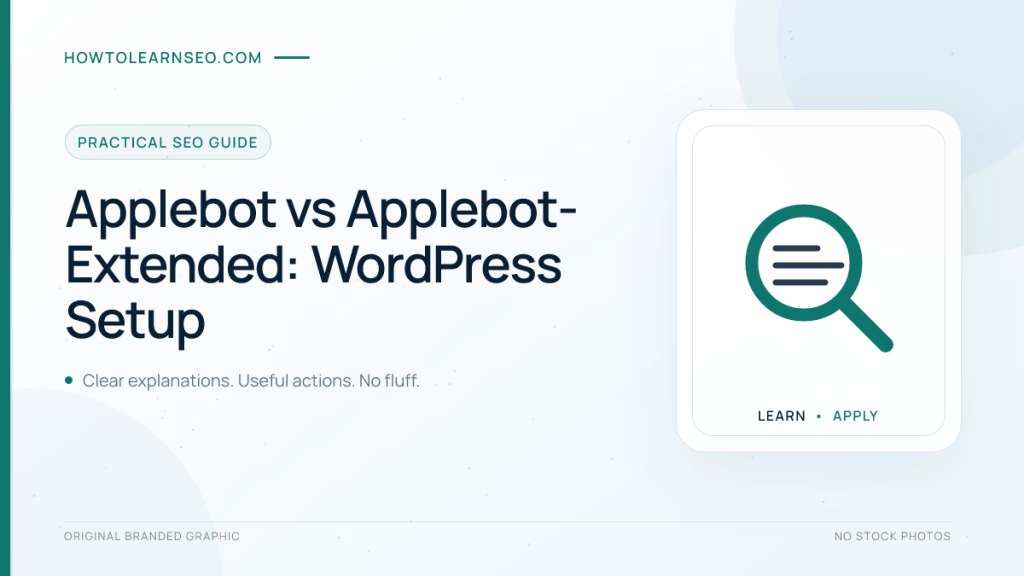 Applebot versus Applebot-Extended WordPress setup