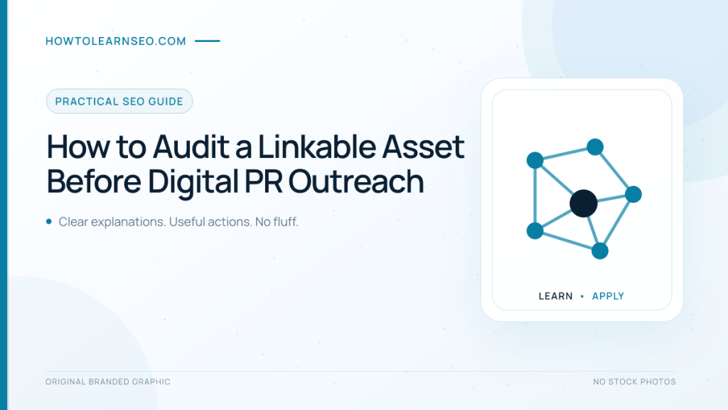 Linkable asset audit for digital PR outreach