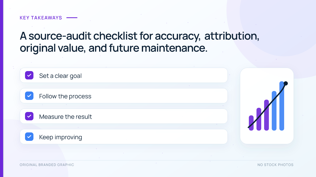 AI search content source audit checklist