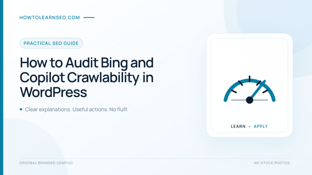 Bing and Copilot crawlability audit for WordPress