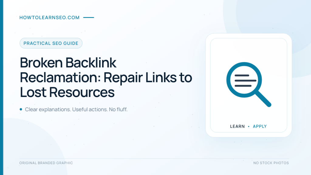 Broken backlink reclamation guide for restoring useful resource links