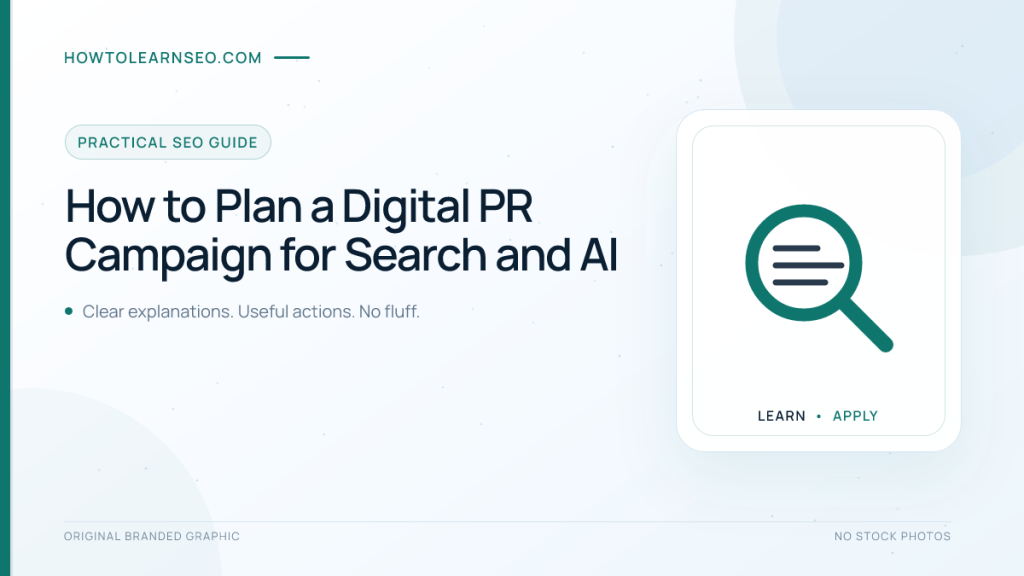 Digital PR campaign planning for search and AI