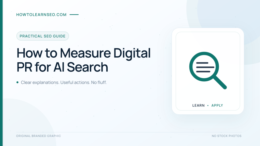Digital PR measurement dashboard for AI search campaigns