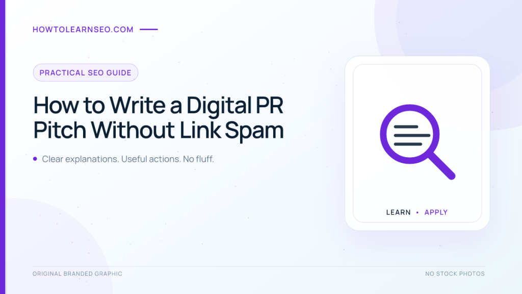 Digital PR pitch workflow for relevant outreach without link spam