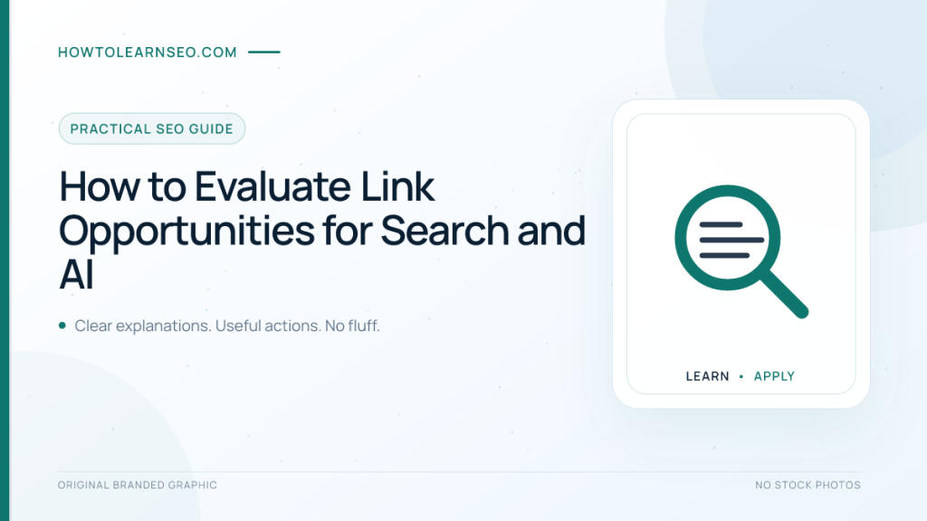 Evaluating link opportunities for search and AI