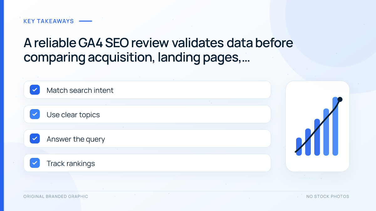 Google Analytics 4 SEO reporting checklist for reliable organic performance analysis