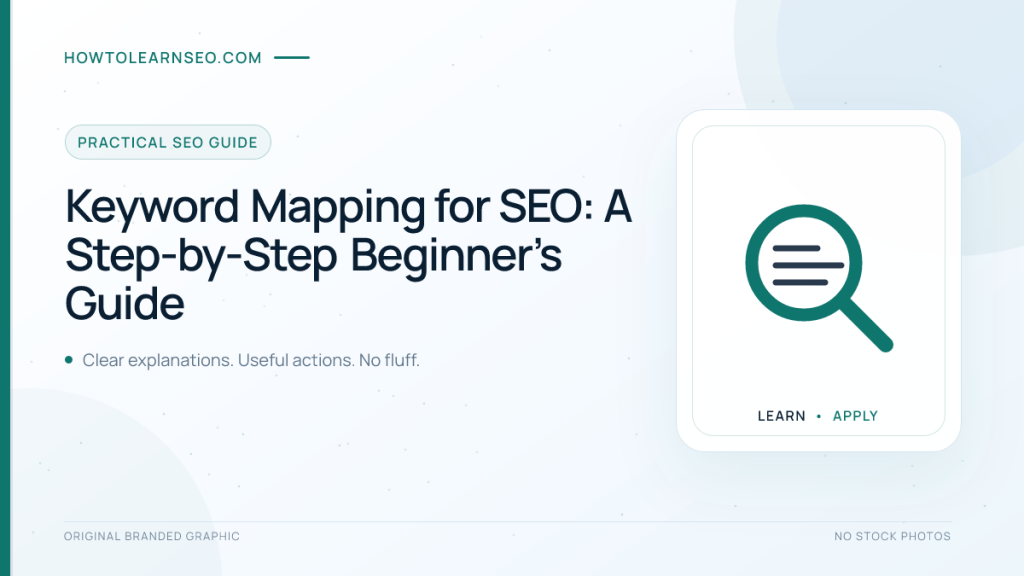 Keyword mapping for SEO: matching search intent to the right page.