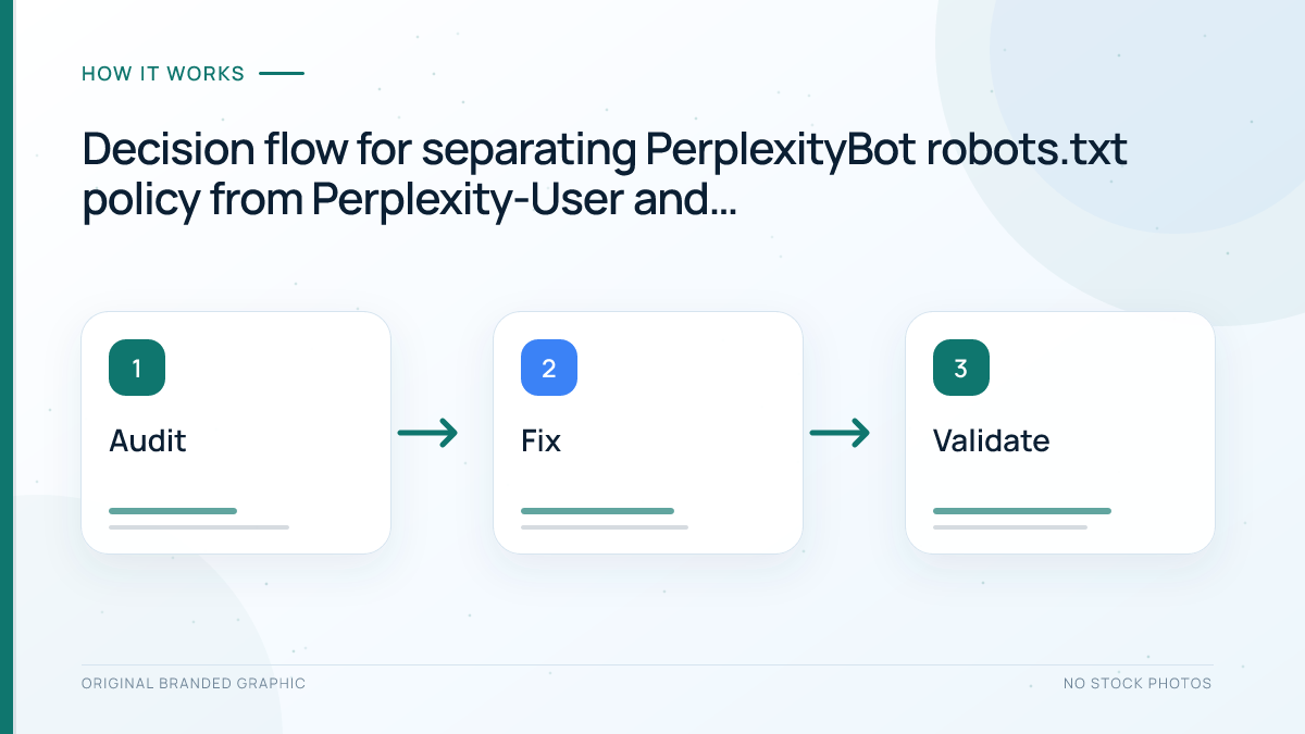 Perplexity crawler access decision flow for WordPress