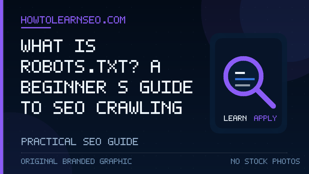 Branded graphic explaining robots.txt and SEO crawling rules
