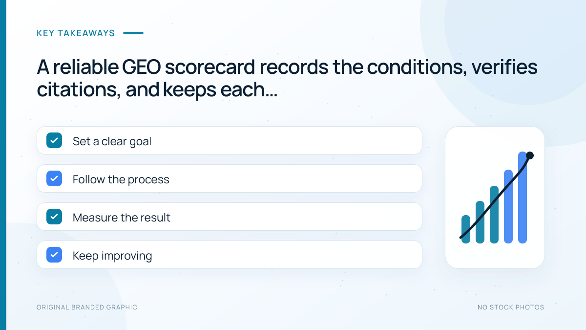 Quality-control checklist for a free AI search visibility tracking workflow
