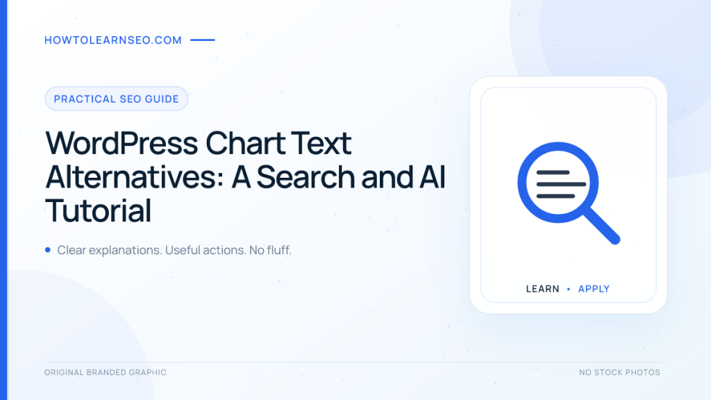 WordPress chart text alternatives linking a chart image with a short description and readable evidence