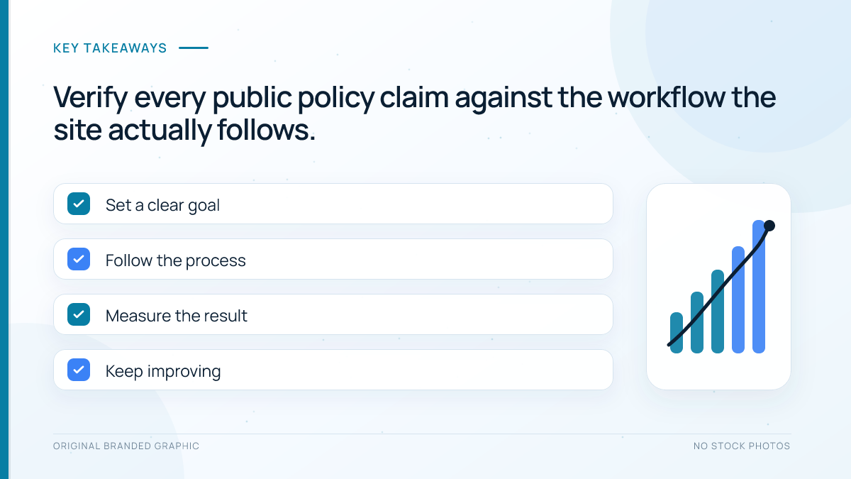 Checklist for publishing a truthful WordPress editorial policy
