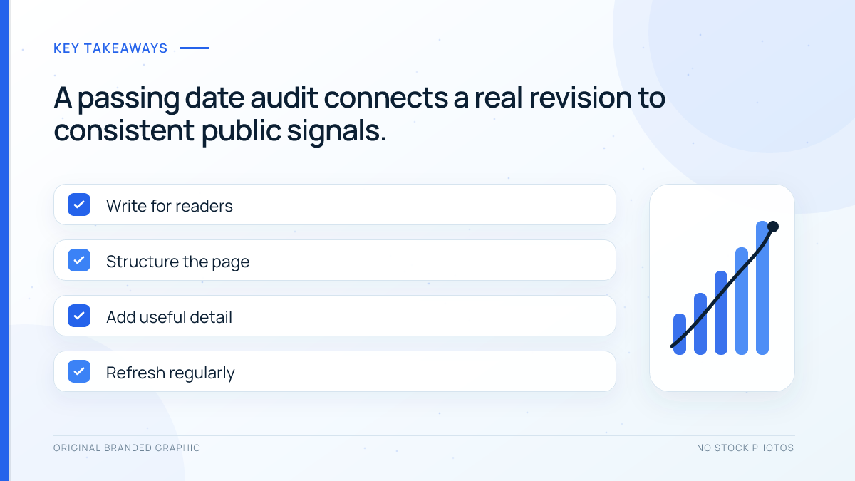 WordPress publish and modified date audit pass checklist